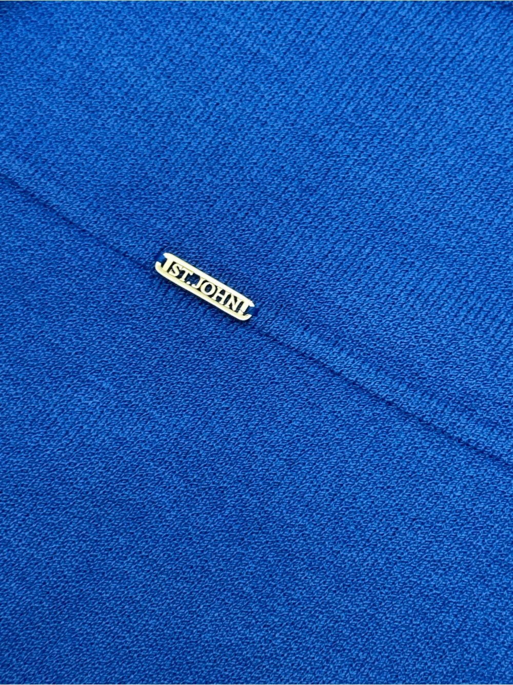ST. JOHN Cobalt Blue Knit Tank Top Size L - Picture 8 of 8